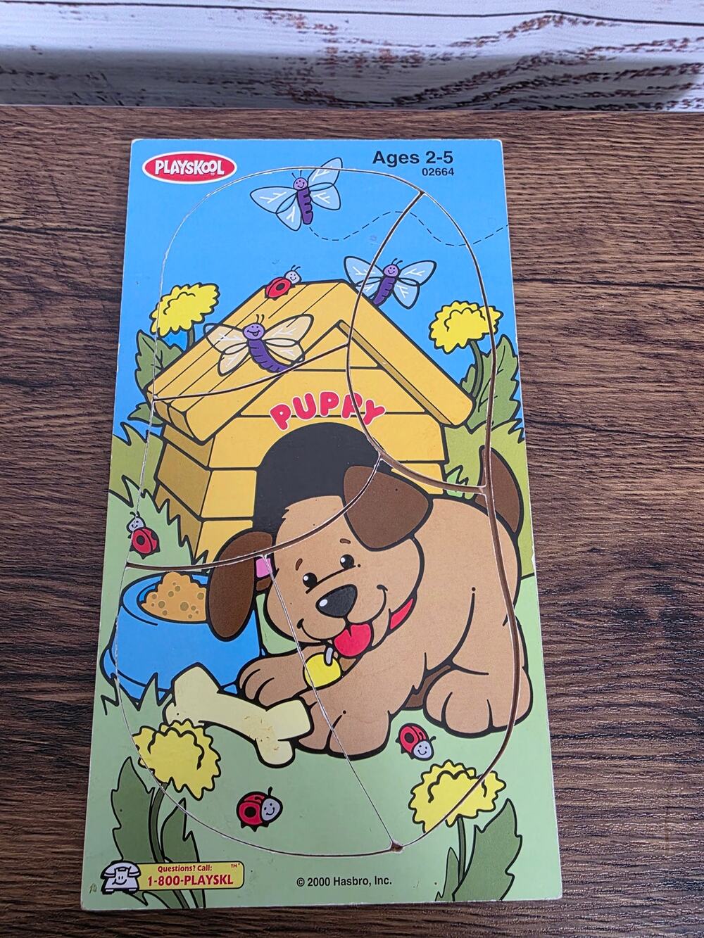 Hasbro 2000 Milton Bradley Frame Tray Puppy Puzzle